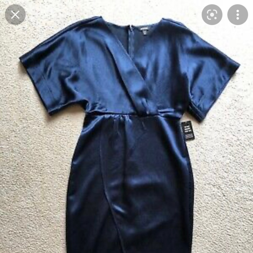 Express Navy Blue Midi Dress